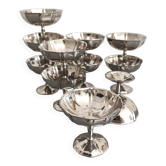 Lot de 11 coupes à glace années 60