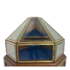 Vitrine d'exposition pour bijoux art nouveau pyramidale d'angle