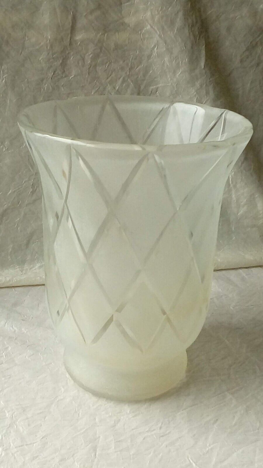 Glass vase frosted decoration diamond art deco