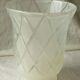 Frosted glass vase with diamond pattern Art Deco