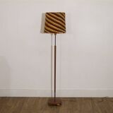 Lampadaire scandinave en teck et laiton 1960