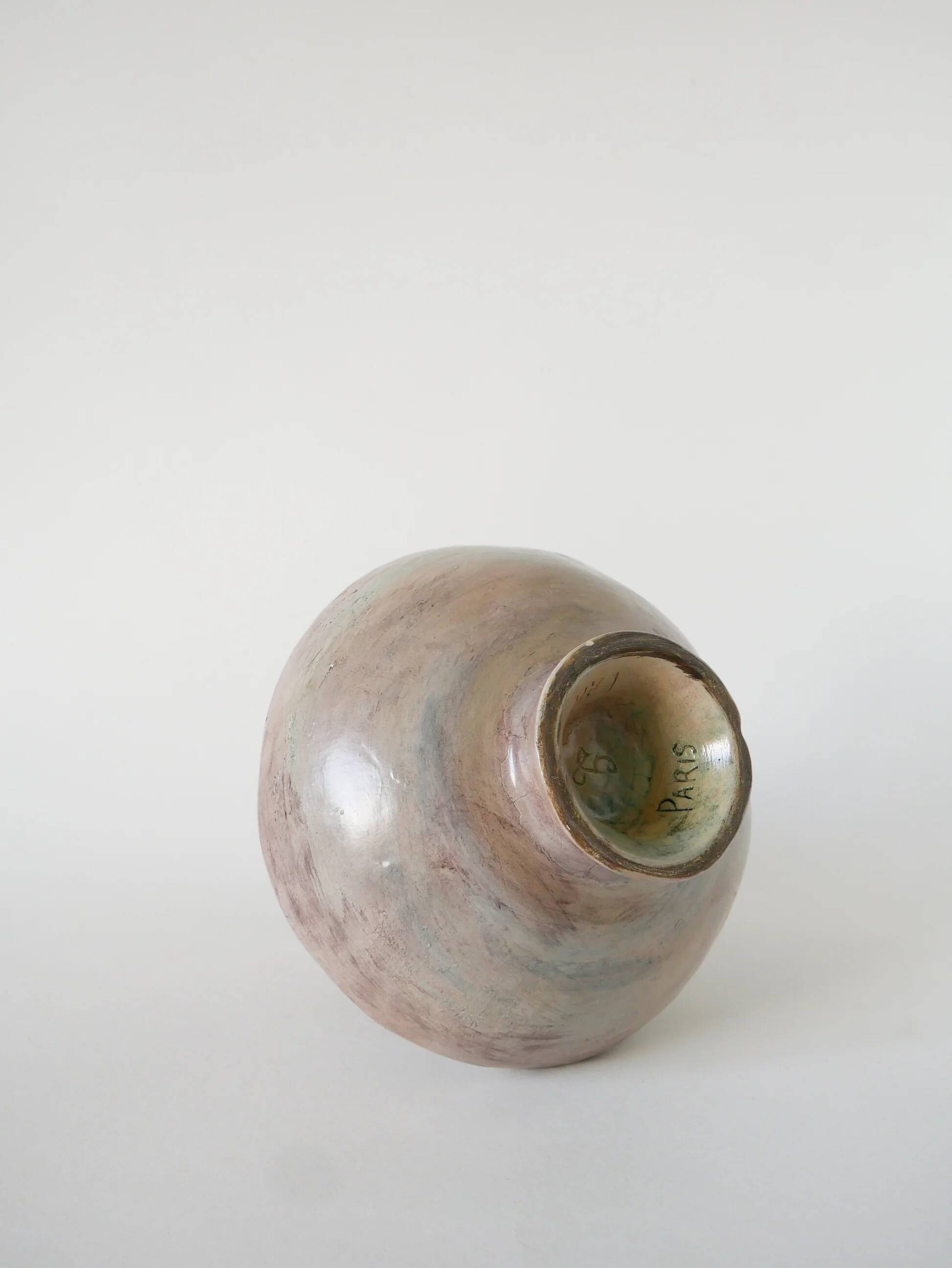 Large pottery vase, brutalist style, 1970.