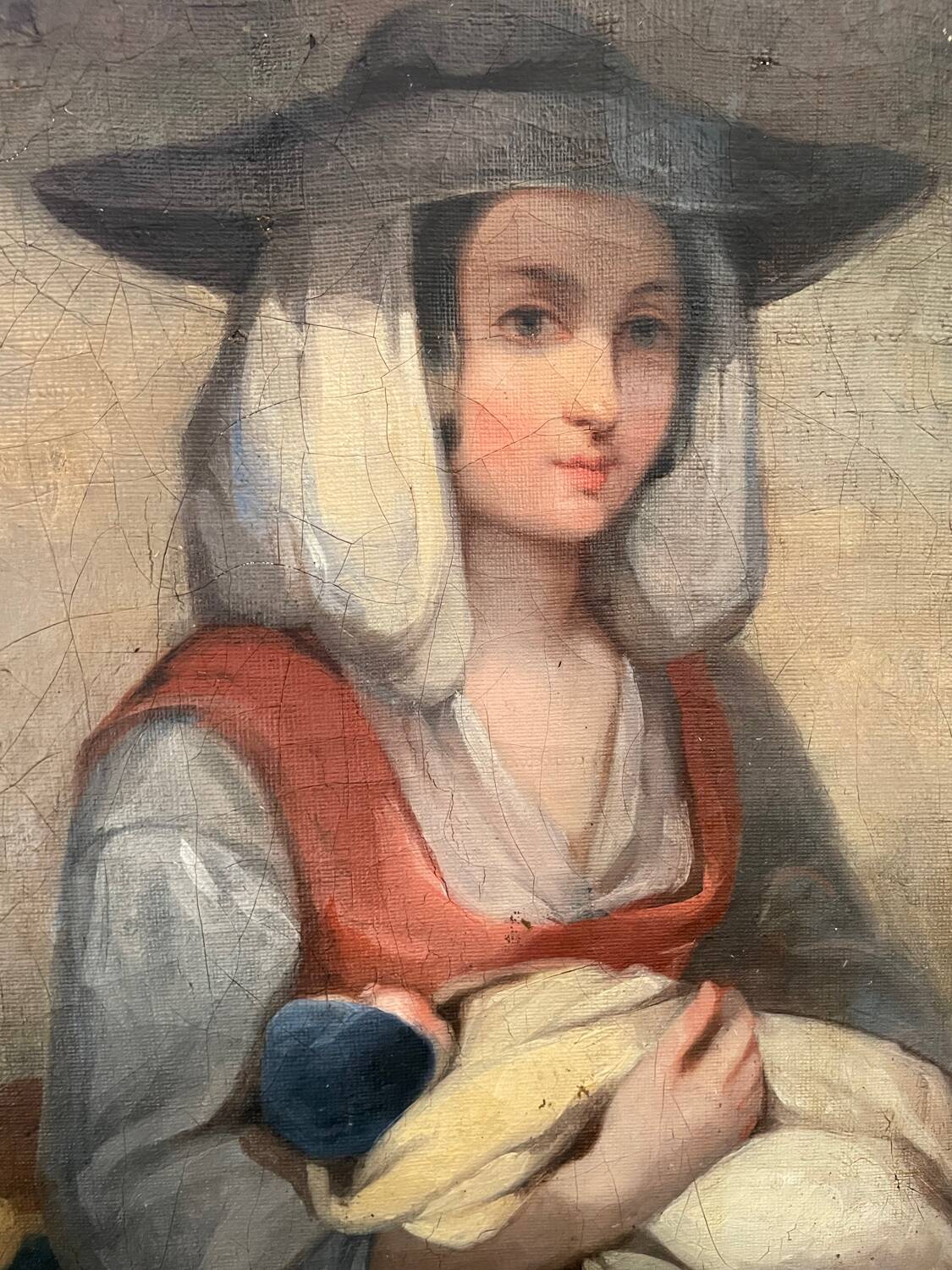 Mother and child, 19th century Italy