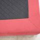 Vintage 1980s Eileen Gray Red Fabric and Metal Daybed