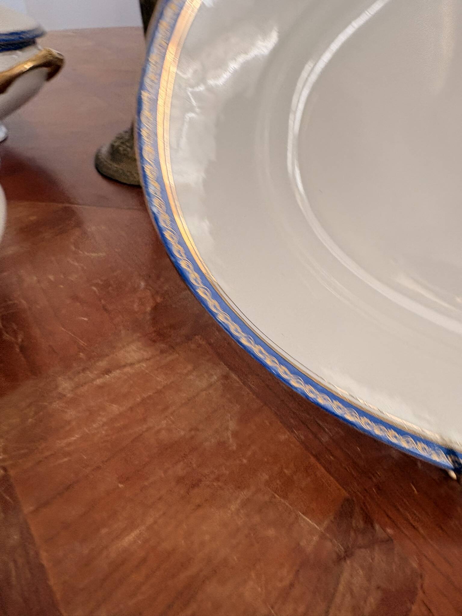 Antique Oval Dish 40x27cm Limoges Porcelain Betoule & Legrand