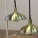 Danish pair of brass colour ceiling lamps attributed to the company Frandsen 1