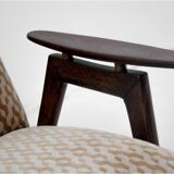 A pair of beige vintage armchairs, Jaroslav Šmídek for Jitona, Czechoslovakia, 1960s