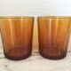 Lot de 6 verres à eau vintage ambre