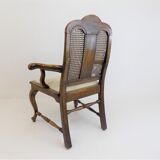Chaise en bois néobaroque avec vannerie viennoise