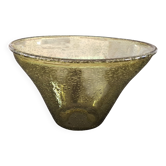 Grand plat saladier en verre souffle biot