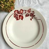 6 old flat plates mismatched in earthenware