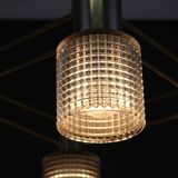 1960s chrome and glass chandelier