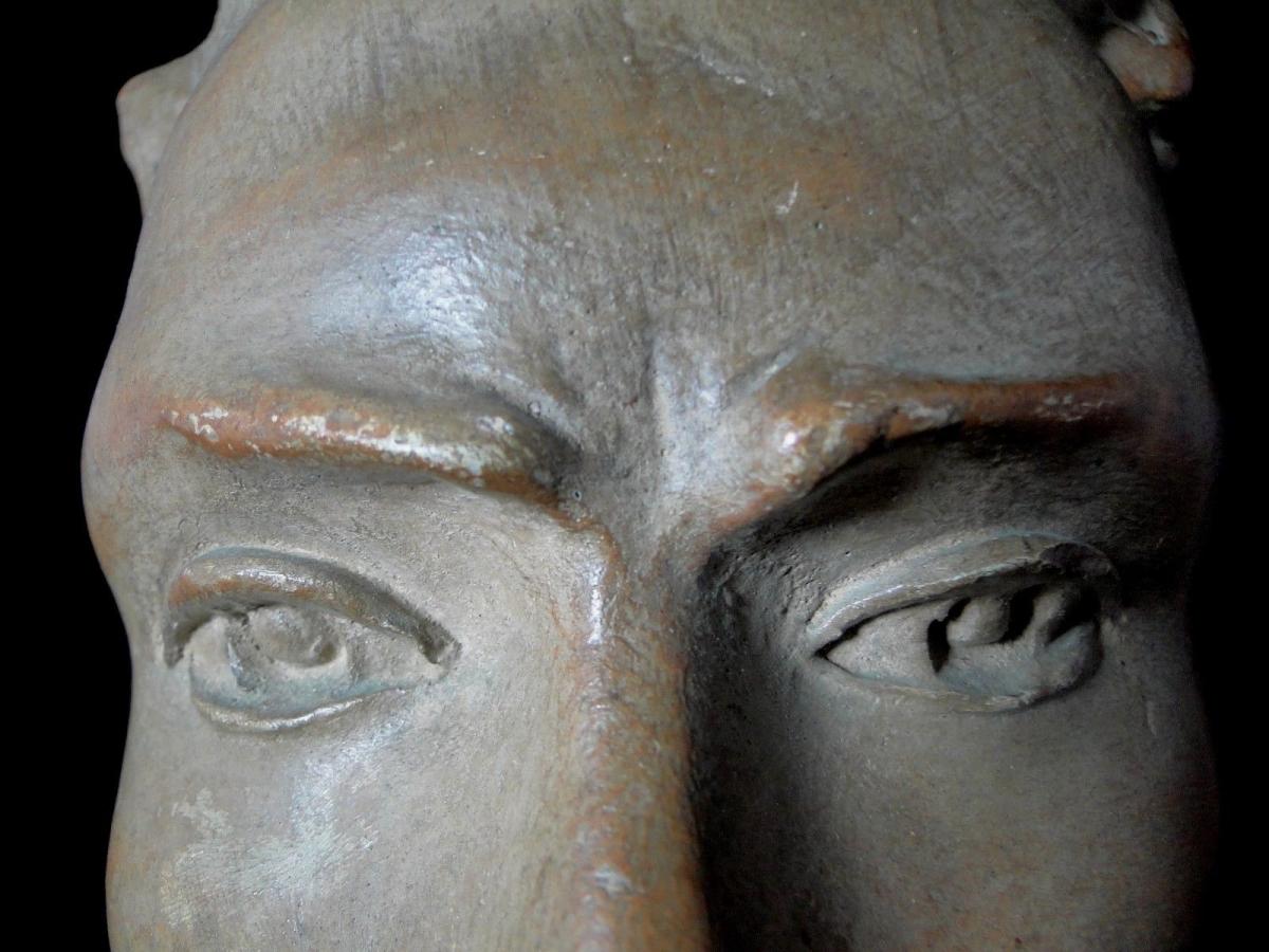 Buste homme en platre sculpture art déco Selency