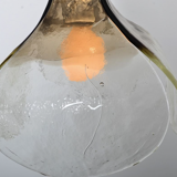 Aluminium and Murano glass tulip ceiling lamp