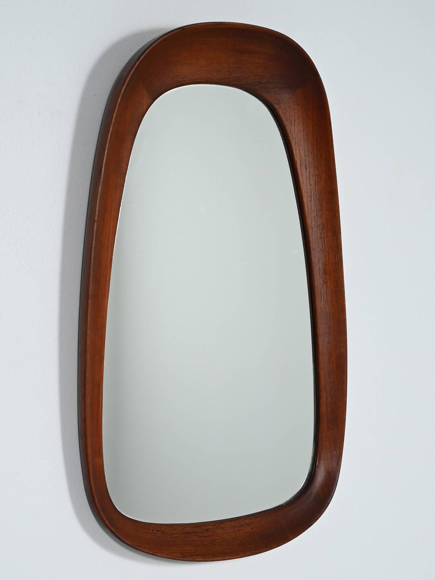Swedish G&T oval mirror in teak