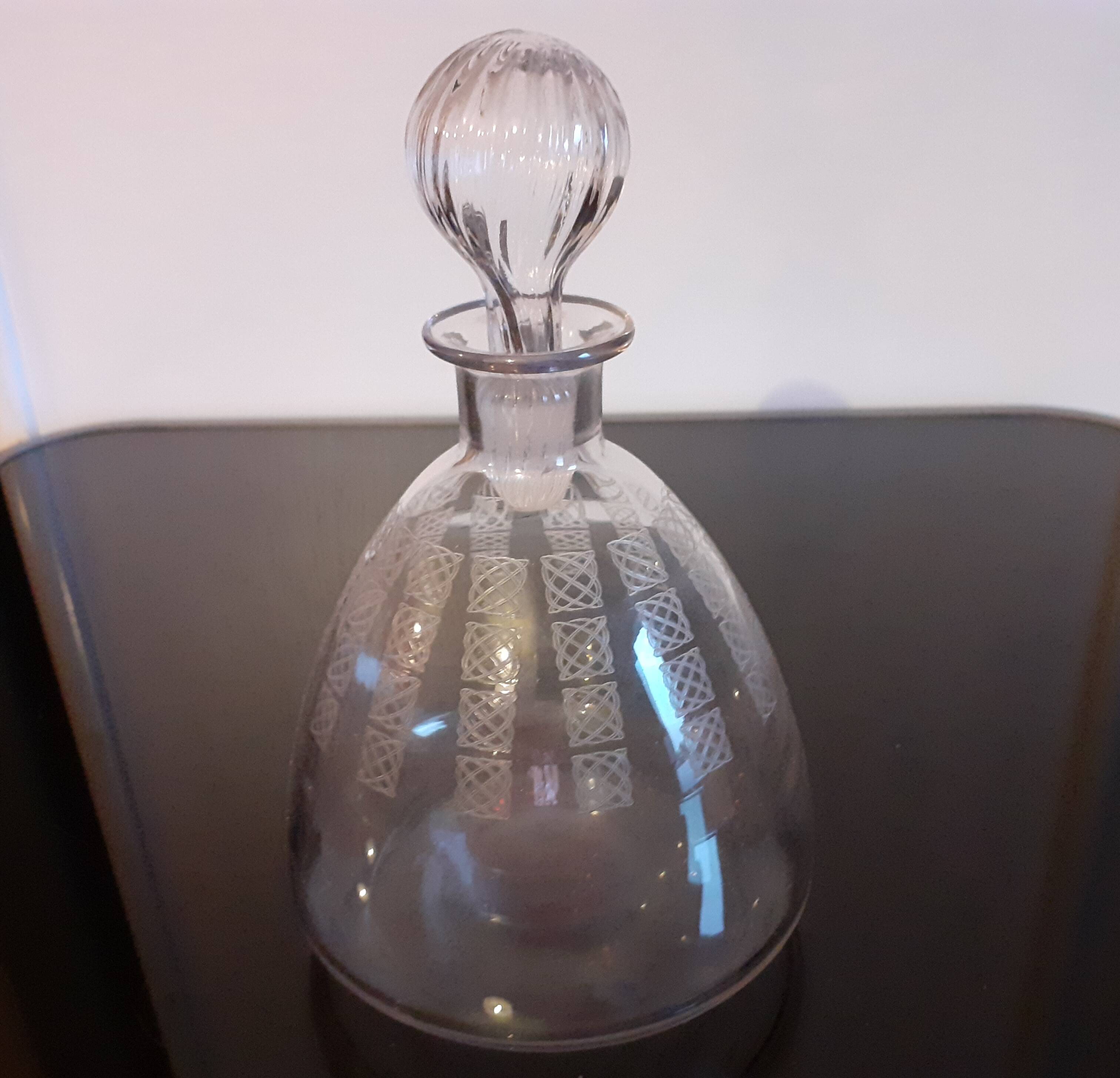 Old glass carafe / 1 liter