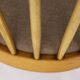 Vintage Beech Wood Kitchen Chair – 1960s German Design, Grey Upholstery