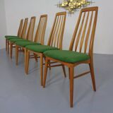 Eva dining chairs in teak by Niels Koeefoed for Hornslet Møbelfabrik, Denmark, 1960s, set of 6.