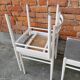 Set of 3 vintage stol kamnik white wooden chair: 1970s scandinavian design
