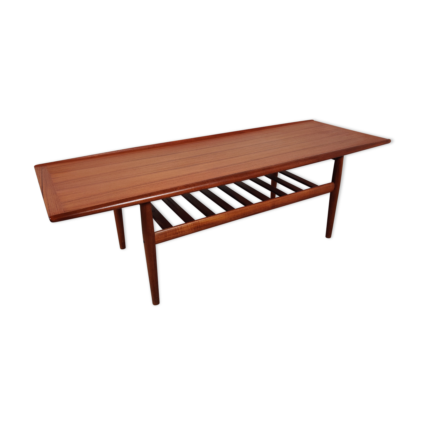 Scandinavian coffee table in Grete Jalk teak for Glostrup, Denmark 60s