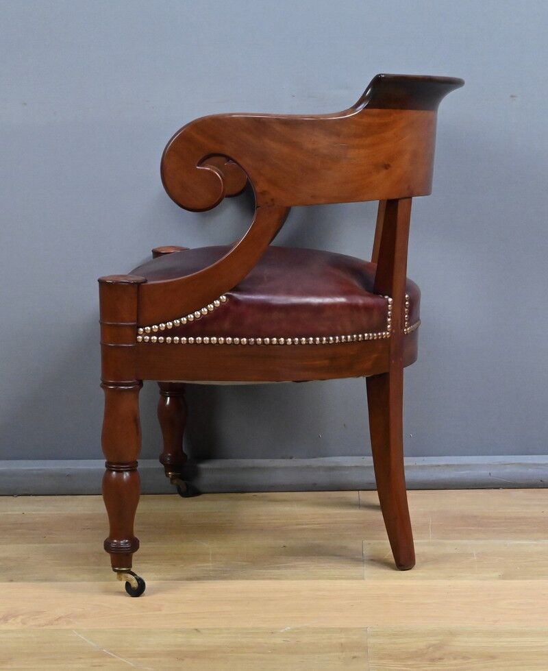 Mahogany office chair, Restoration period – early 19th century