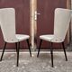Pair of Chairs Baumann model Essor in imitation white leather, beech compass base