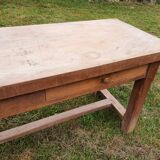 Old beech table solid 6 cutlery