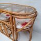 Vintage rattan table and chairs set