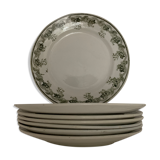 7 dessert plates Moulin des Loups et Hamage, Violetta