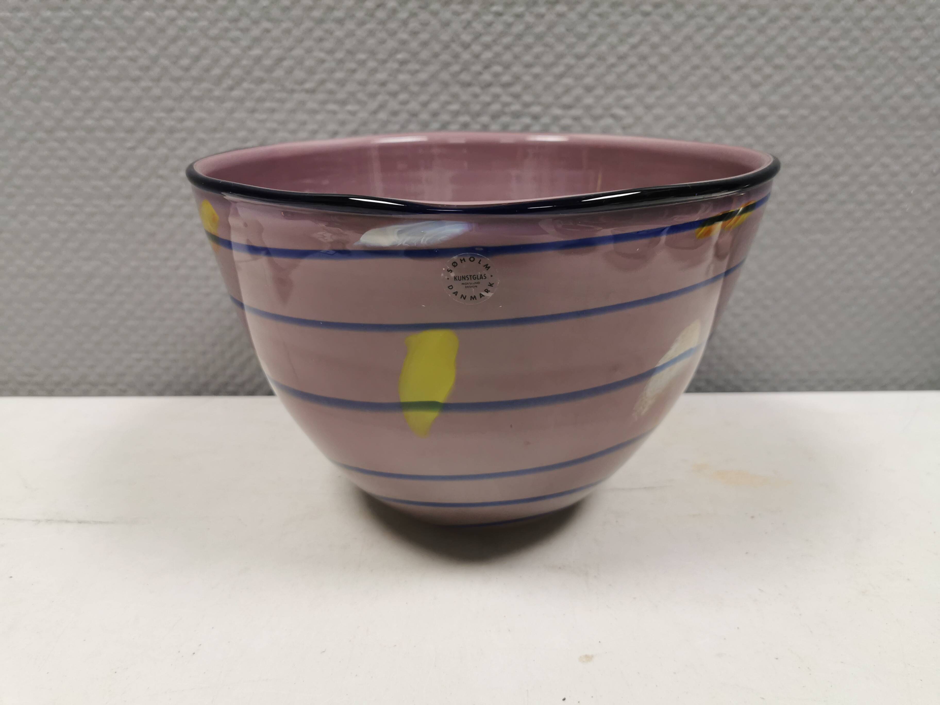 Very beautiful and large Art Bowl from Danish Søholm. 2000-2010
