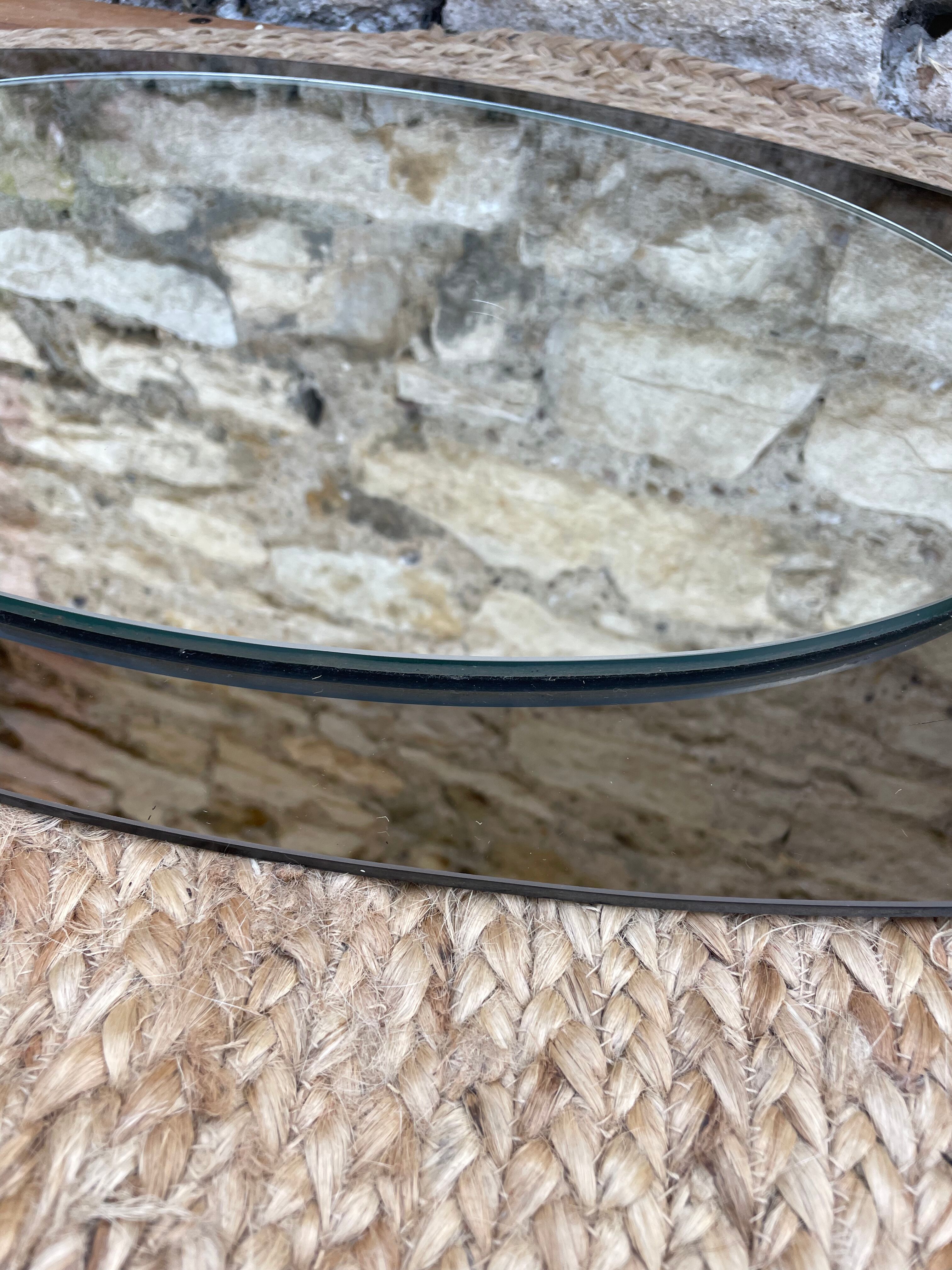 Smoked mirror 60s/70s 69x49cm