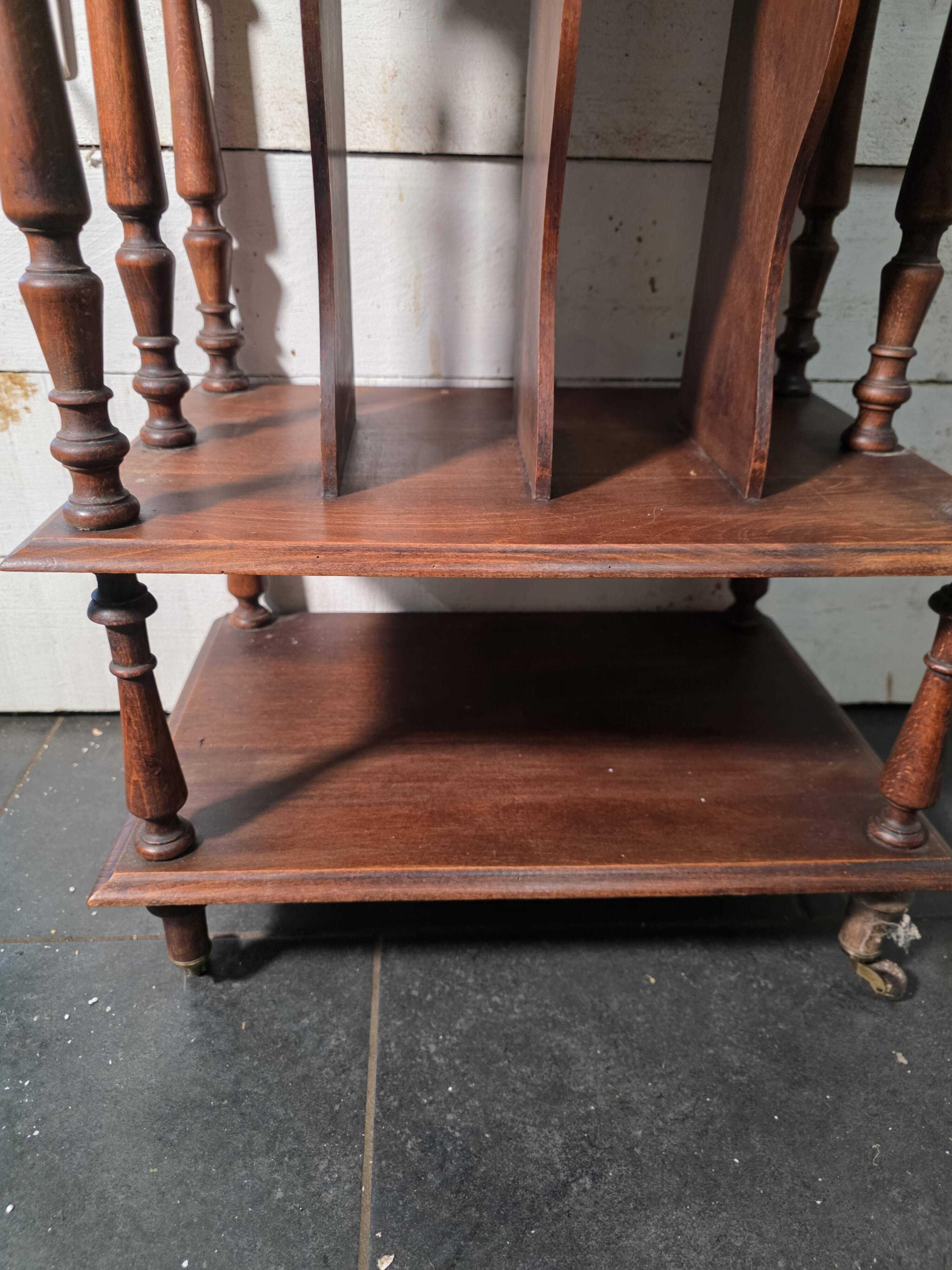 Antique walnut music cabinet