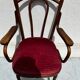 Fauteuil Thonet Wien bistrot en bois cintré, assise velours – circa 19