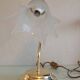 Lampe de chevet en laiton et verre dépoli style art déco