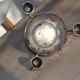 Silver-plated metal flower spike candlestick