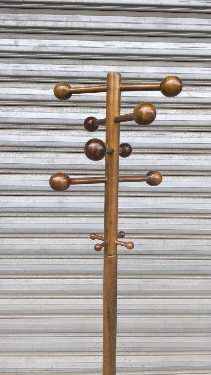 Scandinavian Beech Coat Rack 1960