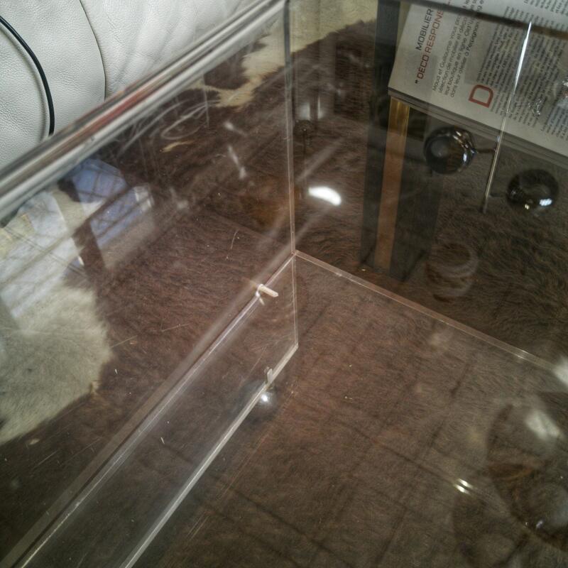 Vintage TV furniture in plexiglass