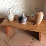 Low console in pine Scandinavian style / vintage 60s-70s
