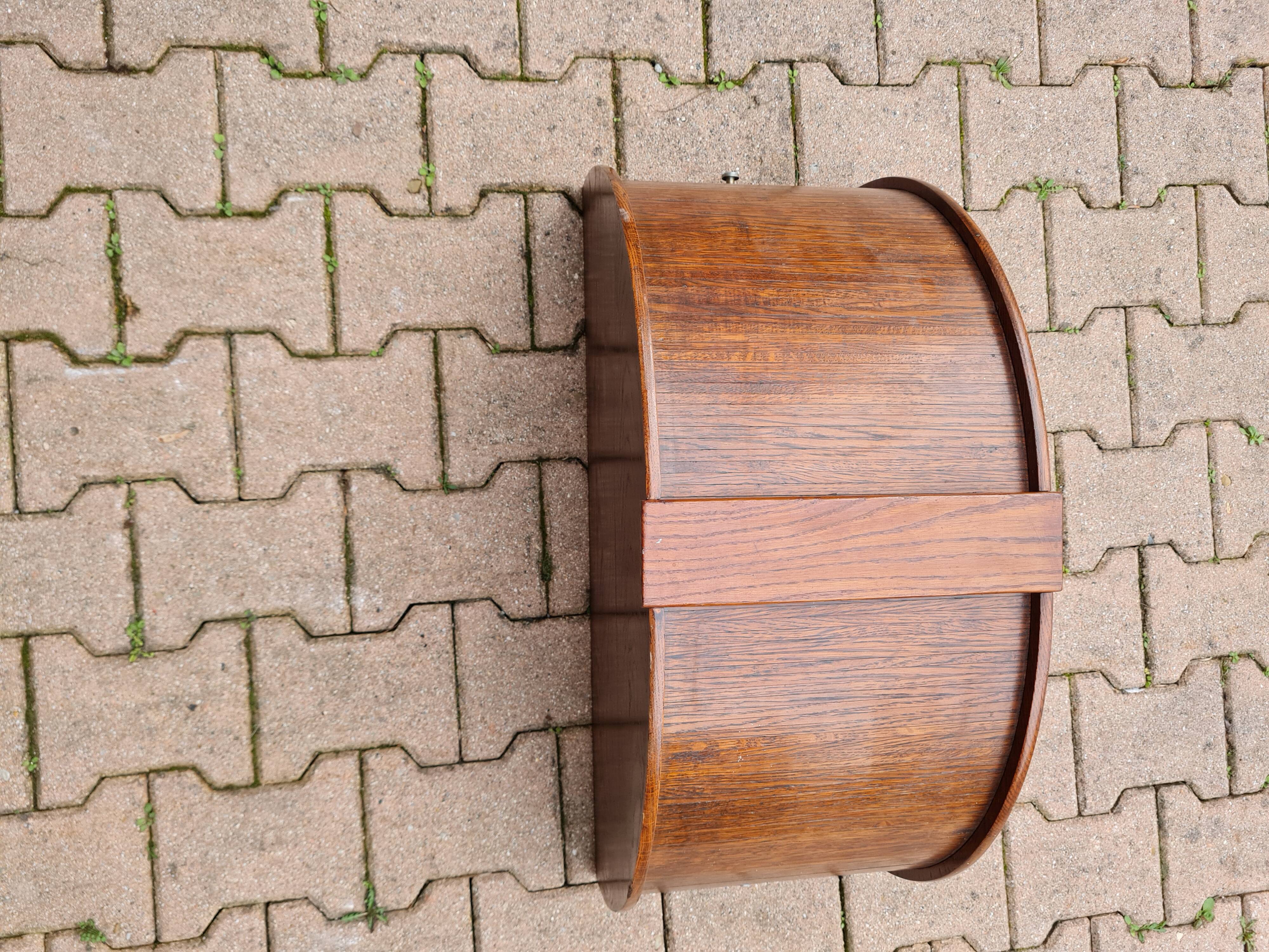 Trieurs de bureau demi cercle à rideau vintage en bois années 60