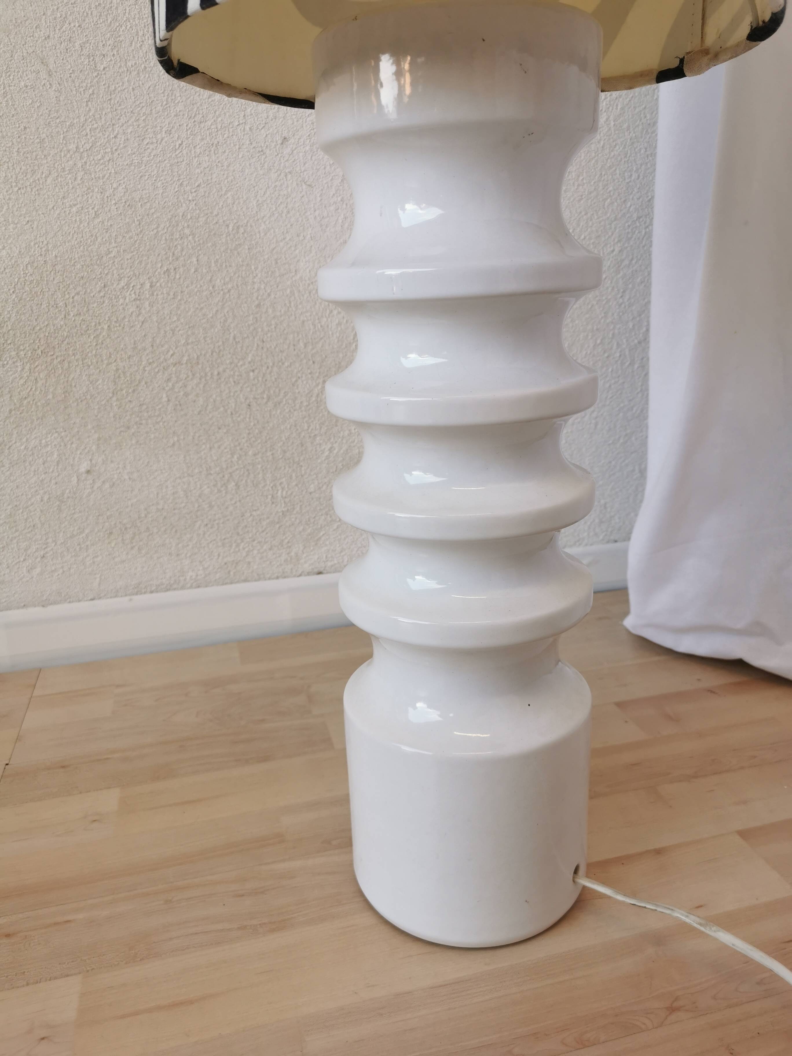 Vintage Dumler & Breiden Floor Lamp: German Pop Art Zebra Shade