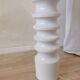 Lampadaire vintage Dumler & Breiden : Abat-jour zébré Pop Art allemand