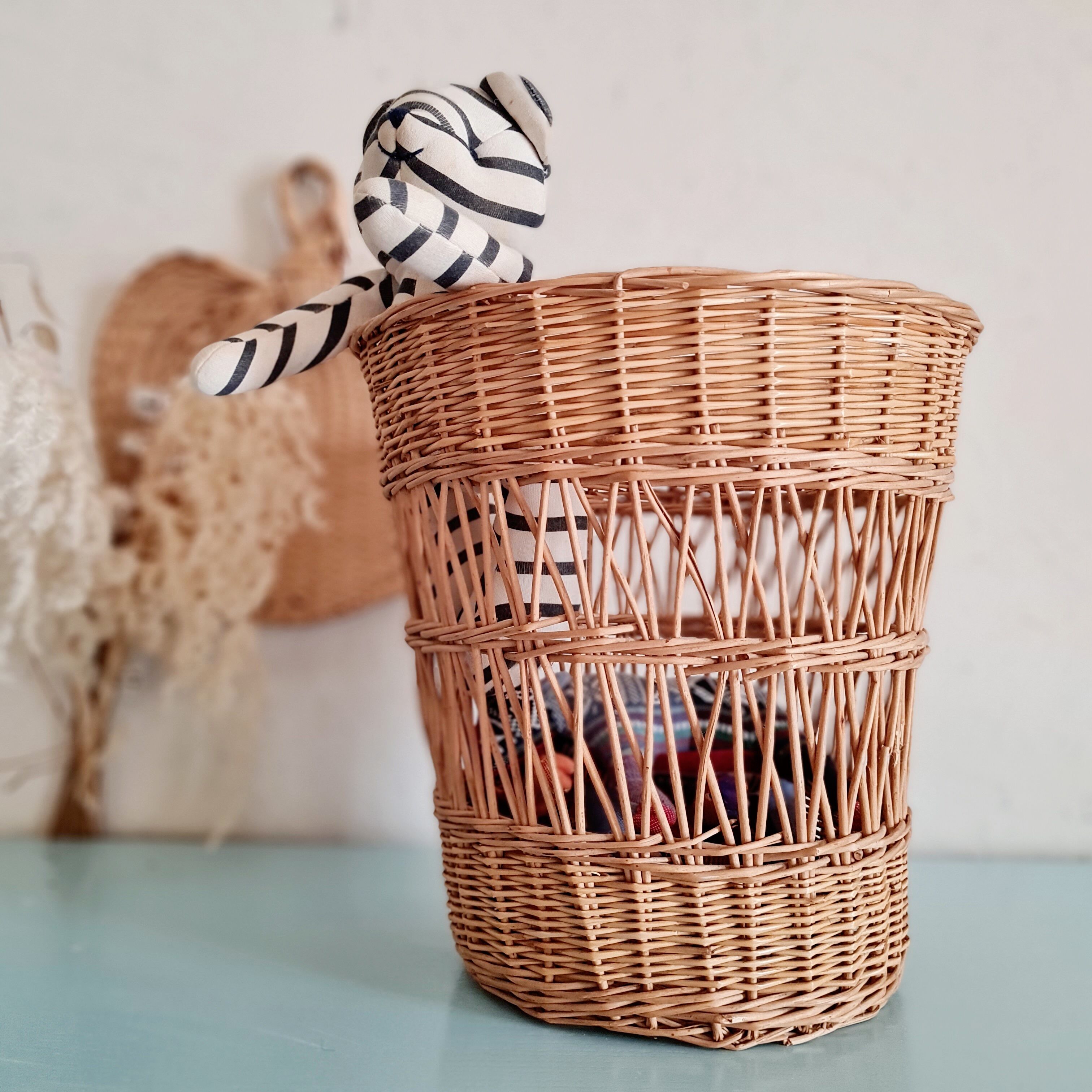 Old rattan basket or basket