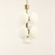 Brass and opaline Sputnik chandelier by Kaiser Leuchten, Germany, 1960s.
