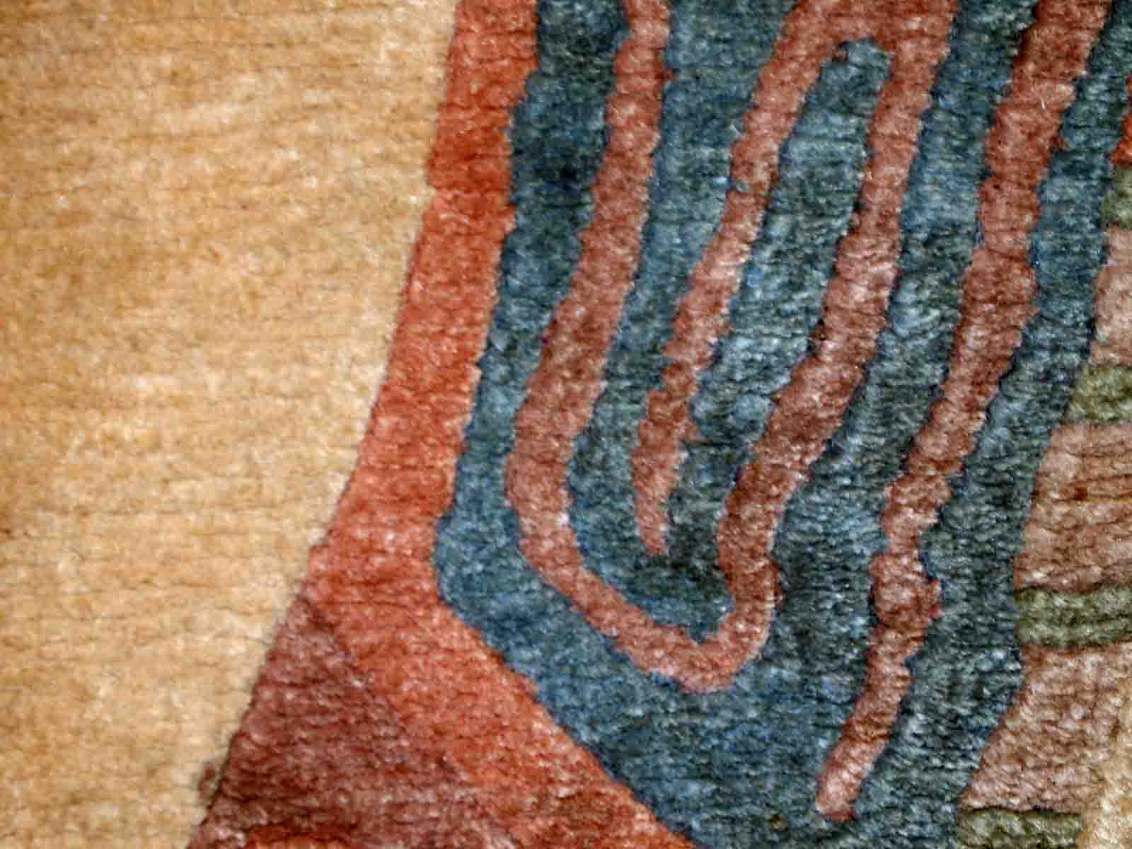 Vintage Tibetan Khaden handmade carpet 245cm 1970s, 1C746