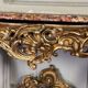 Important Louis XV Console in Carved and Gilded Wood, Breccia d'Aleppo Marble,