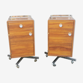 Pair of bedside tables / vintage canape tips