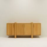Oak brutalist sideboard, Belgium.