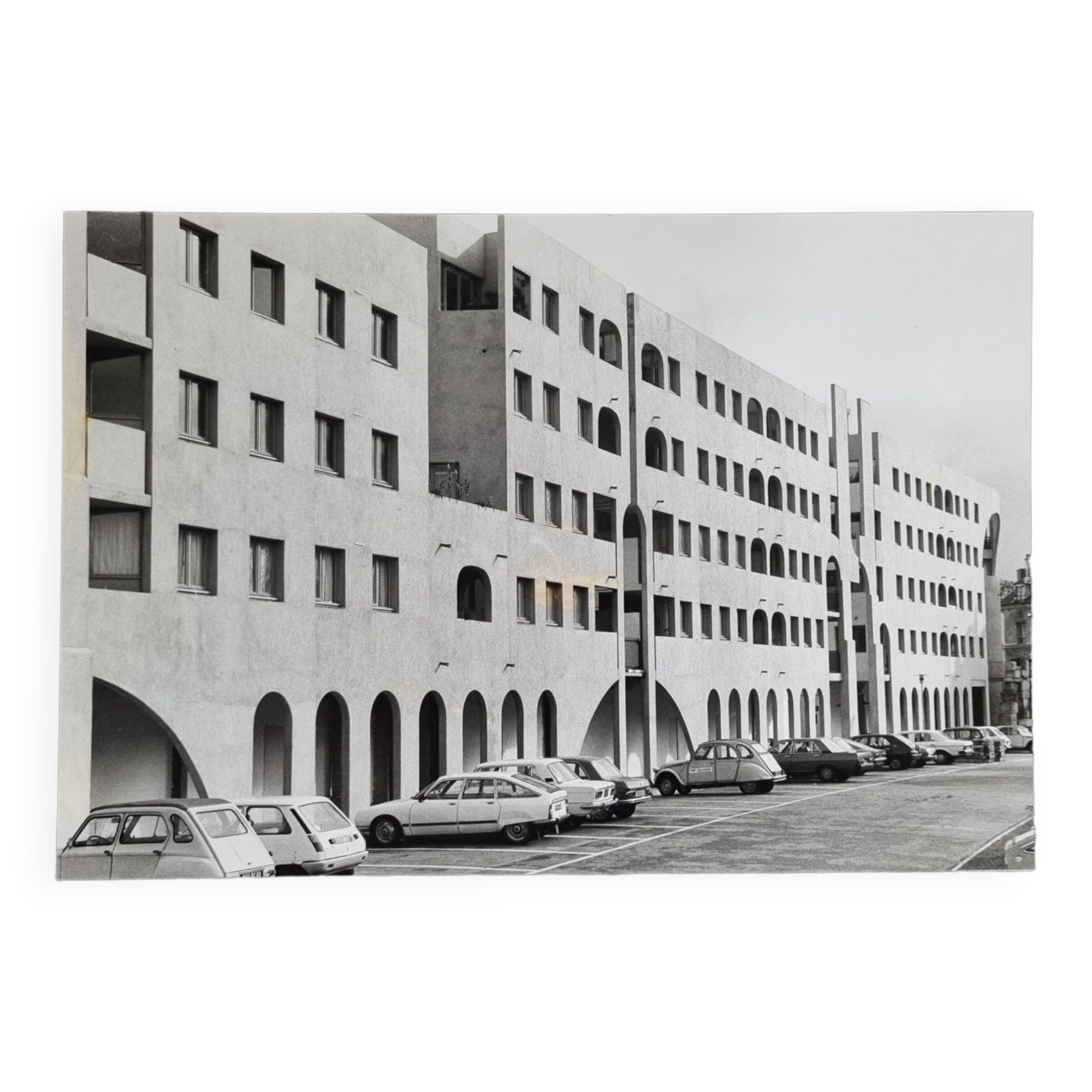 Art photography, town planning, architecture, vintage silver print, 1960s
