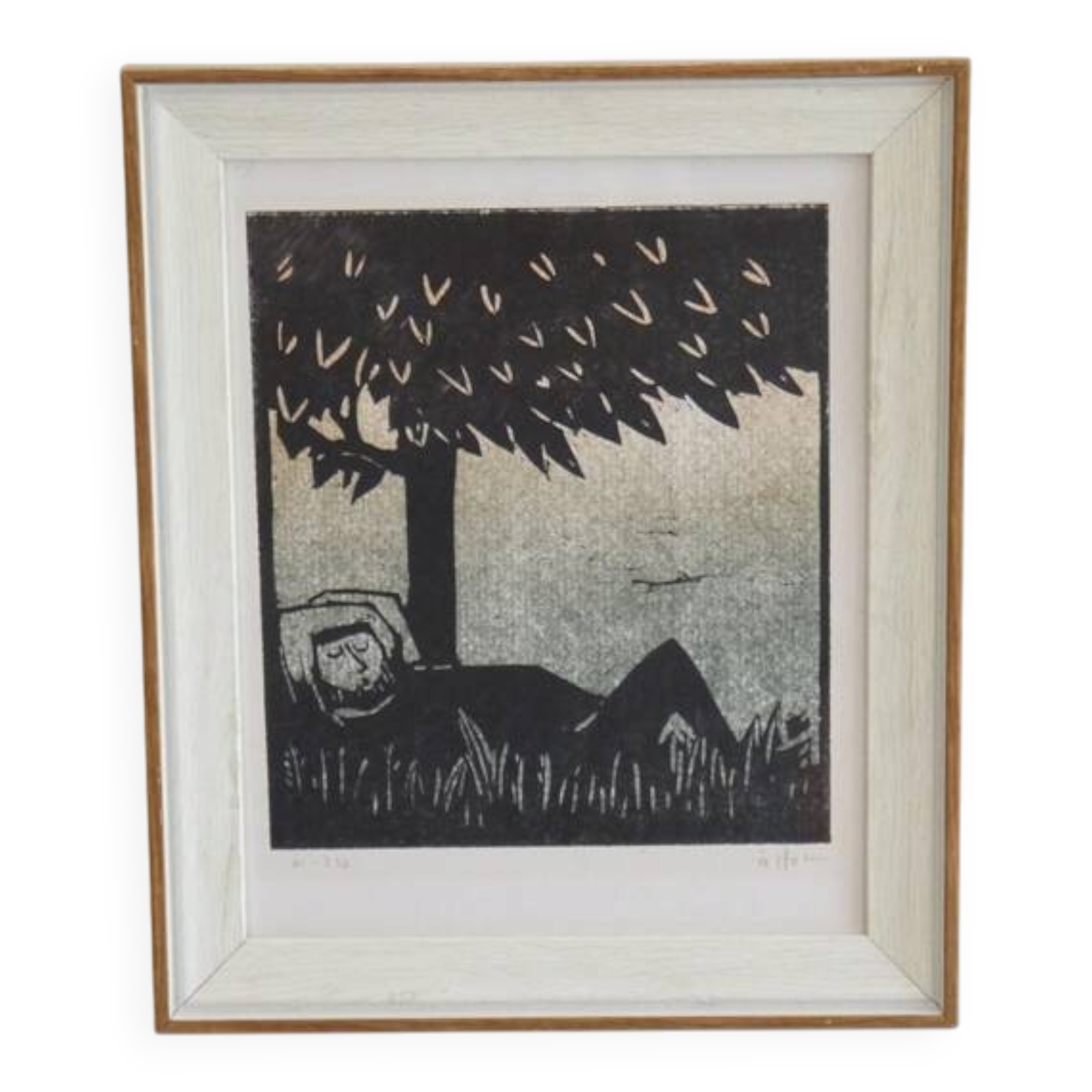 Lithographie suédoise de Ake Holm