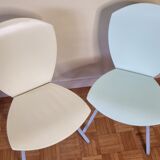 Pair of folding chairs viva, italian design, lucci orlandini for calligaris